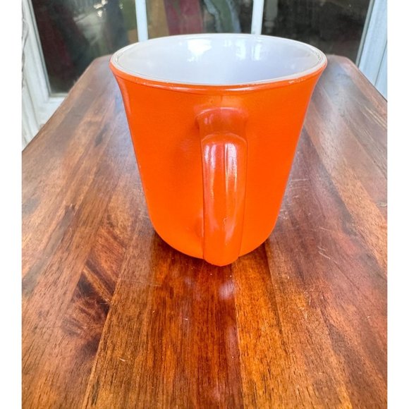 Corelle Corning Ware Vintage Burnt Orange Milk Glass Coffee Cup Mug USA 1 Owner - Picture 2 of 8